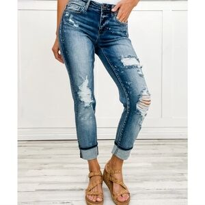 NWOT Judy Blue Destroyed Boyfriend Jean